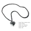 Collier d'hématite Femmes Pendre cardiaque en pierre naturelle