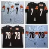 NCAA 75th Throwback Vintage Football 7 Boomer Esiason Jerseys Retro Stitched 78 Anthony Munoz Jersey College Black White