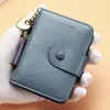 Genuine cow leather women designer card holders lady fashion tassel zero wallets female casual purses no26