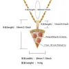 Pendant Necklaces Cubic Zirconia Paved Bling Out Gold Color Strawberry Cake Pendants For Men Women Hip Hop Rapper JewelryPendant PendantPend