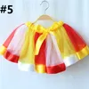 7colors Rainbow Color Girls Tutu Skirts New Ribbon Bowknot Children Princess Dance Skirt Performace Festival Party Kids Skirts ZC1156