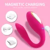 Wireless U Shape Panties Vibrator for Women Flexible Bend G Spot Clit Massager Silicone Double Vibrating Erotic sexy Toys Couples