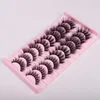 Fluffy valse wimpers krullende faux nertsen wimpers 10 paren dramatische natuurlijke look 18 mm make -up 3d 8d dikke nep wimpers katten oog lash pack 5 stijlen