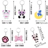 100 PCS Cartoon Anime Keychain Party Favor Cute Keyrings Wholesale PVC Colorful Pendants Gift Key Ring Holiday Charms Sets School rewards Party Supplier Gift