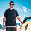 Camisetas para hombre Tamaño grande 7XL Moda Diseñador coreano Caballeros Verano Oversize Camisetas con capucha Hombre Cremallera Hombre Nylon Thin TopsMen's Trix22