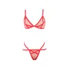 2022 Women Bra Set Porno Erotic Lingerie Bikini Mujer Sexy Bralette Mesh Sexy Mesh Lingerie Sets Cup Wire Free Underwear set L220727