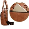 Aktetassen Luxe Tas Merk Mannen Aktetas Mode Handtas Schouder Kwaliteit PU Lederen Kantoortassen Voor 14 Inch Laptop BagBriefcases301w