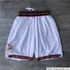 Pantaloncini da basket della squadra Maglia Just Don Retro 1996-97 Versione da città Indossare pantaloni sportivi con pantaloni sportivi con cerniera tascabile
