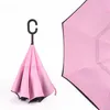 Parapluie de voiture de conception spéciale parapluies inversés poignée en C double couche à l'envers coupe-vent plage parapluie pliant ensoleillé / pluvieux SN4451