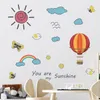 Stickers muraux dessin animé ballon à Air pour chambre d'enfants bébé enfants chambre salon décoration nuages papier peint