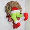 Christmas Thief Stole Grinch Plush Leg Wreath Doll Garland Stuffed Leg Christmas Hanging Decorations Door Ornament Xmas Gifts 22036890066