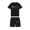 Men's T Shirts Brand Men's Clothing T-shirt Tracksuit Sets Harajuku Tops Tee Funny Hip Hop Color Shirt Beach Casual Shorts Set