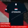 Luxembourg Luxembourgeois T-shirt Personnalisé Jersey Fans DIY Nom Numéro Marque High Street Fashion Hip Hop Lâche Casual T-shirt 220616