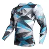 MMA Camo Compression Sportswear Collanne T-shirt maniche lunghe Sport Sports Stretch Stretch Gym Training Top 220518