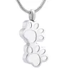 Pet Paw urn ketting voor as roestvrijstalen hanger hanger Memorial Cremation sieraden