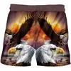 Pantalones cortos CJLM impresos en 3D DIY Fashion e interesante pantalones de águila personalizada Sunset de talla grande para hombres S al por mayor de compra al por mayor Dropship 220714