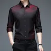 Moda Kravat Boya Gömlek Erkekler Uzun Kollu Rahat Gömlek Slim Fit Chemise Homme Camisa Masculina Vintage Giyim C792 220323