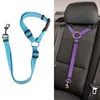 Ceintures de sécurité en nylon sécurité pour animaux de compagnie ceinture de sécurité de voiture laisse réglable appuie-tête retenue Harnes sangle pour véhicule chien accessoires 220624