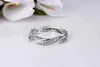 Новые целые мелкие украшения 925 Серебряные кольца с женскими свадебными вечеринками прозрачные кольца модные кольца CZ Bow Fit Pandora Woman Ring3001