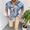 デザイナーメンズカジュアルシャツ 3XL ファッションプリント半袖夏アロハシャツスリムフィット男の服シュミーズカーディガンブラウスシャツ