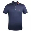 2023 MENS DESIGNER POLO SHIRTS Luxury Italy Men kl￤der Kort ￤rm mode casual Men's Summer T Shirt M￥nga f￤rger tillg￤ngliga Navy Blue Size M-3XL