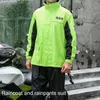 Erkek Trailtsits Motosiklet Yağmur Birliği Takım Su Geçirmez Bisiklet Panço Yağmur Pantolonu Hafif rüzgar geçirmez ceket takım elbise Takımcılar
