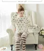 Autumn Winter Women Pyjama Sets Coral Fleece Nightwear Warm Bathrobe Nightgowns Kimono Pyjamas Home Clothing Coral Fleece L220803