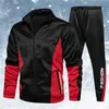 Autumn Winter Men Men Sorthirt Tracksuit Sets Men Fashion Patchwork Jaqueta Pants Treinamento Treining Sports Casual Wear Jogger Set 201128