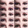 New Arrival 5 Pairs Color Thick Curly False Eyelashes Set Soft & Vivid Multilayer Hand Made Reusable 3D Colorful Fake Lashes Messy Crisscross Eyes Makeup