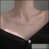 Collares colgantes colgantes de joyas de joyas de doble capa Collar de mariposa de diamante Japón y Corea del Sur Spring Summer DHQF6