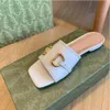 2022 Designer Men's Ladies Sandals Classic Pearl Slippers Leather Slippers Flats 0246