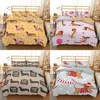 Boniu Cute Dachshund Sausage Bedding Set Cartoon Dog Kids Duvet Cover Set Pet Printed Bedspread 3pcs Queen King Size Bedclothes 201114