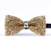 Bow Ties Shiny Romantic Wedding Party Groom Tie For Men Luxury Noble Diamond Designers Brand Butterfly Bowties With Gift BoxBow