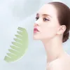 Jade Massage Comb Head Massager Hair Brush Gua Sha Board Stone Body Brushes Scalp Massaging Meridian Treatment297h2695