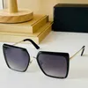 Lunettes pour hommes de style aristocratique PR58WS marque de luxe branches carrées en or lentille noire lunettes de voyage d'affaires autonomes avec boîte d'origine