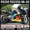 Body and Tank cover For Aprilia RS-250 RSV RS 250 RSV-250 RS250 RR RS250R 98 99 00 01 02 03 4DH.7 RSV250 98-03 RSV250RR 1998 1999 2000 2001 2002 2003 Fairing Kit hot yellow
