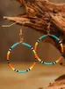 Dangle Lustre De Mode Coloré Perlé Rond Cercle Boucles D'oreilles Pour Les Femmes Teardrop Bijoux Filles Boucles D'oreillesDangle Farl22