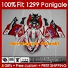 Ducati Panigale 959R 1299R 1299S 959 1299 S R 2016 2017 2018 Body 140NO.85 959-1299 15-18 959SのOEMブルーレッドブルクフェアリングキット