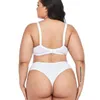 Beauwear Sexy Lace thong set for women plus size string 85D-110D full cup ultra thin underwear femme lingerie 220513