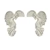 Figurines décoratives Objets Cadre de porte Statues de décoration d'ange Ornements avec ailes en forme de cœur Sculpture dans votre coin Artisanat mural en résine