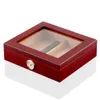 2022 Drewniane pudełka z cygarami Cedar Wood Ciger Travel Box Humidor Pudownia przenośna higrometr nawilżający Sigaren