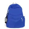 Backpack Solid Color Women'S Waterproof Nylon Simple School Bag For Teenage Girl Shoulder Travel BackpackBackpack