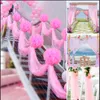 Party Decoration 5/10M Wedding Tulle Roll Crystal Organza Sheer Chiffon Fabric For Birthday Backdrop Country ChairParty