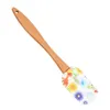 Nouveaux outils de manche en bois de Noël Cuisine Fondant Gâteau Crème Spatule Silicone Beurre Grattoir Outils de Cuisson Espatula Silicona C0711G12