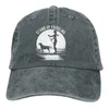 Berretti Berretti da baseball unisex per adulti Stand Up Paddle Board Cappello da sole in denim regolabile in cotone tinto lavato retrò