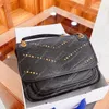 Rivet Handbags Designer Ladies Shoulder Bags Fashion Handbag Chain Leather Totes Party Black Cross Body Luxury Tote Soft Flaps