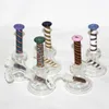 Mini Glass Bongs Hookahs 6.2 Inch Oil Rig Thick Pyrex Heady Water Pipes Dab Rigs with 14mm male joint quartz banger bowl