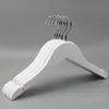 Women's solid wood hangers white wooden simple fashion hangers for adult home hotel clothes LK155