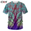 EST HARAJUKU T Shirts Young Fashion 3D Dream Trees المطبوعة Tshirts الرجال غير الرسمي شاطئ الصيف Tshirt Tees 7XL 220623