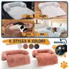 Stor husdjur katt hund säng lång plysch varm för en soffa matta lyxig söt valp kudde tvättbar filt lock 220323